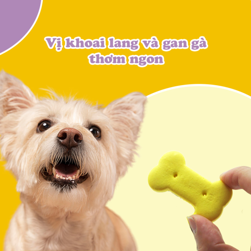 DoggyMan Bánh quy bổ sung gan và khoai lang cho ch...