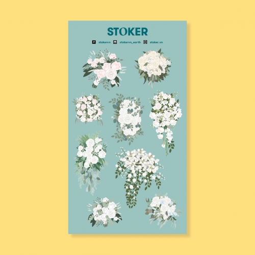 White Bouquets - Sticker Thân Thiện với Môi trường