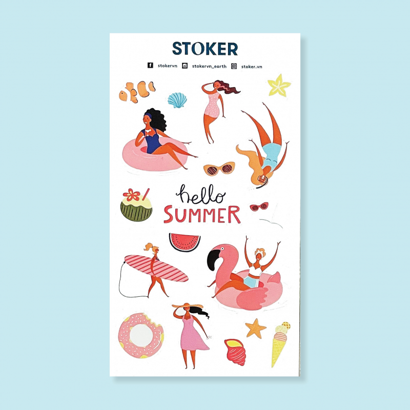 Hello Summer - Sticker Thân Thiện với Môi trường