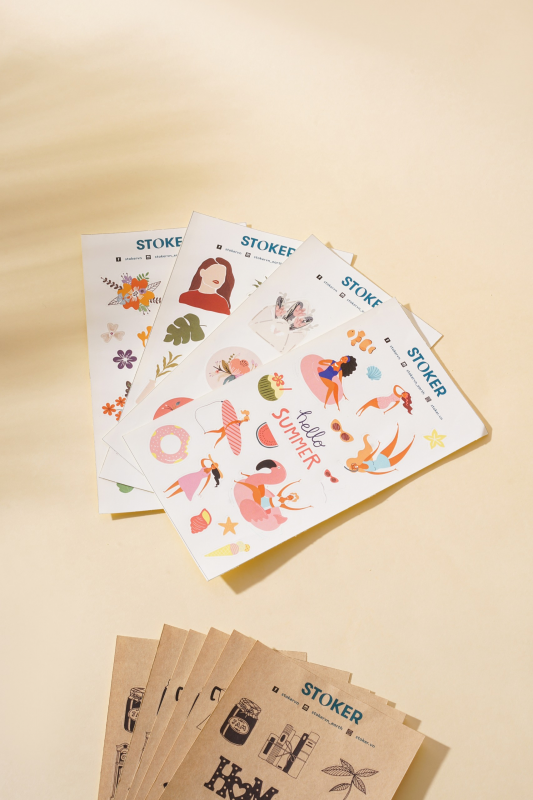 Floral Stamps - Sticker Thân Thiện với Môi trường